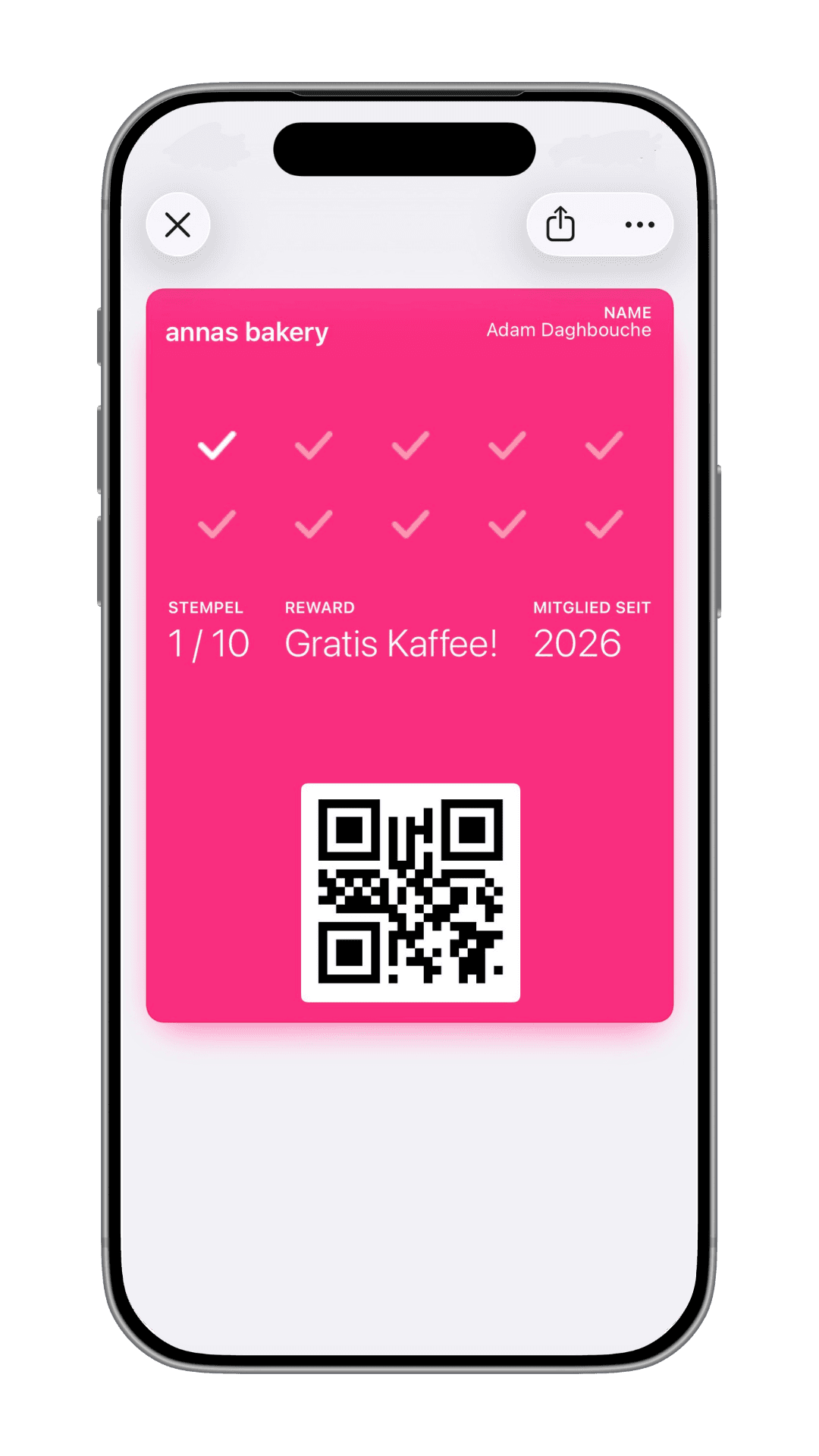 Stampz in Apple Wallet